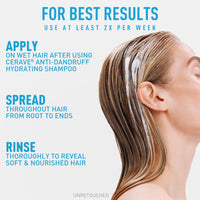 Thumbnail for CeraVe Hydrating Anti Dandruff Conditioner, 0.5% Pyrithione Zinc Dandruff Treatment With Ceramides, Hyaluronic Acid & Niacinamide, Helps Eliminate Flakes & Reduce Itchy Scalp, Sulfate Free Conditioner
