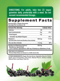 Thumbnail for Nature's Truth Black Elderberry Gummies | 50 Vegan Gummies | with Vitamin C and Zinc | Berry Flavor | Vegan, Non-GMO, and Gluten Free Supplement