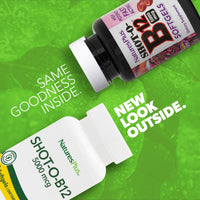 Thumbnail for NaturesPlus Shot-O-B12 - 30 Softgels - 5000 mcg - Supports Energy & Immune Health - Gluten Free - 30 Servings