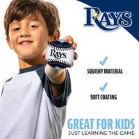 Thumbnail for Franklin Sports Tampa Bay Rays MLB Team Baseball - MLB Team Logo Soft Baseballs - Toy Baseball for Kids - Great Decoration for Desks and Office