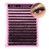 Thumbnail for 280Pcs Wispy Individual Lashes DIY Eyelash Extensions 8-16MM D-Curly Lash Extensions Lash Clusters 80D Cluster Eyelashes DIY at Home by ALICE