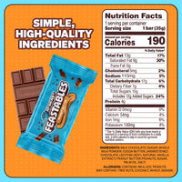 Thumbnail for MrBeast Feastables Peanut Butter Milk Chocolate Bar, Full Size, 24 Count, Creamy Peanut Butter Filled Chocolate Candy, Fairtrade Cocoa, 1.24oz Each