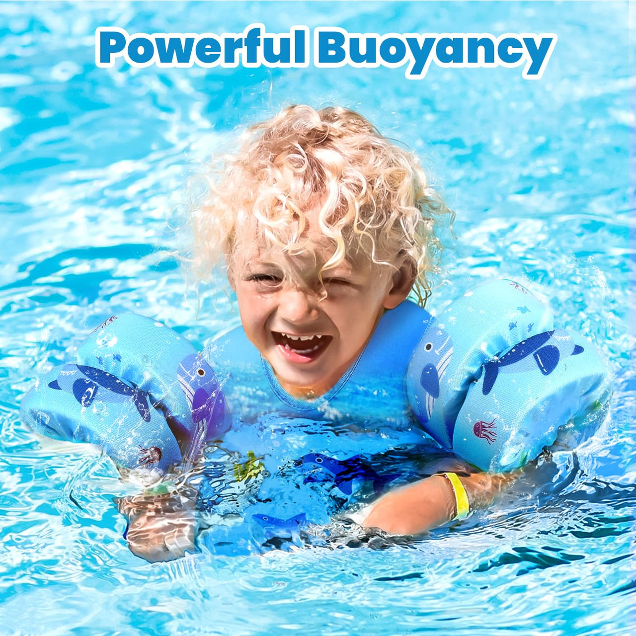 HeySplash Toddler Swim Vest, Toddler Floaties Fit 13-30 Lbs, Puddle Kids Jumper with Adjustable Strap, Pool Float Jacket Arm Floaties Baby Floatie Water Wing, Pool Sea Swimming Aid