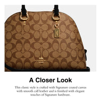 Thumbnail for COACH Katy Satchel, Khaki Black