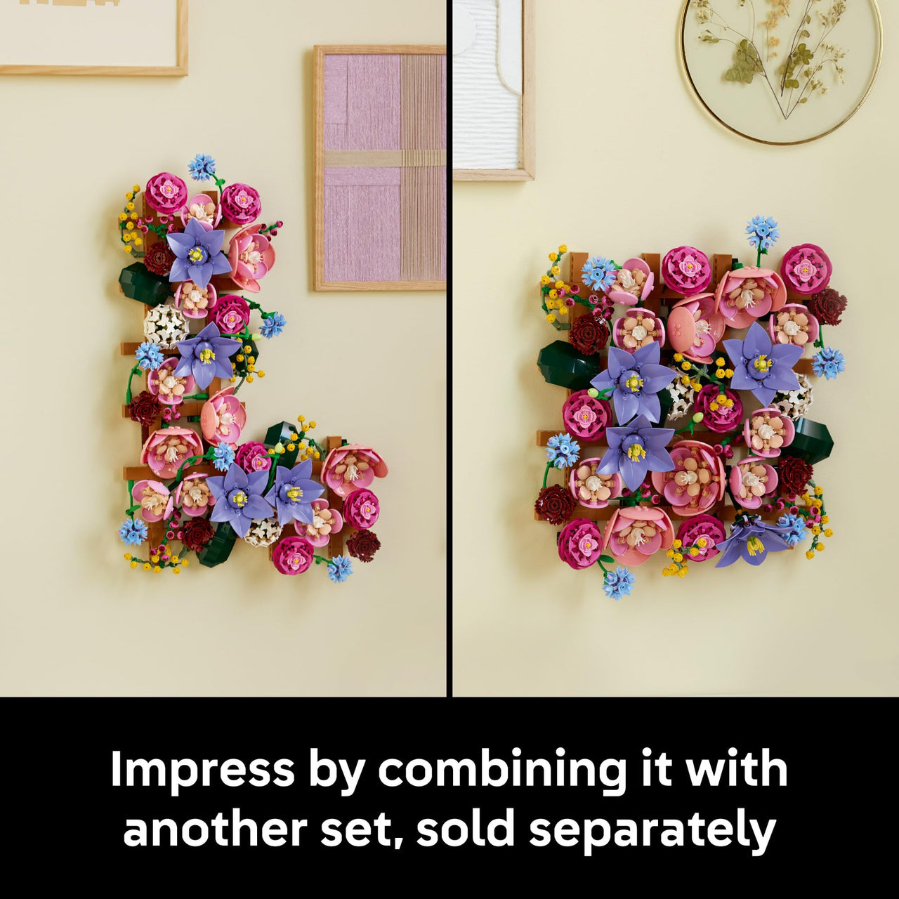 LEGO Botanicals Flower Wall Decor - Building Set for Adults, Ages 18+ - Gift for Birthdays - Artificial Plants & Flowers for Home Office, Bedroom Decor - 11503