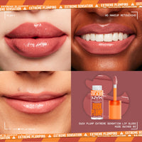 Thumbnail for NYX PROFESSIONAL MAKEUP Duck Plump High Pigment Lip Gloss, Lip Plumper Gloss with Spicy Ginger - Nude Swings