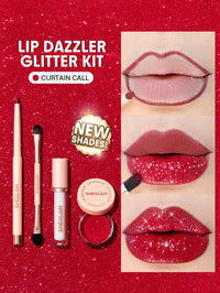 Thumbnail for SHEGLAM Lip Dazzler Glitter Kit Long-Lasting Glitter Lip Gloss Sexy Super Stay Non-Sticky Shiny Liquid Kit Lipstick Y2K-Curtain Call