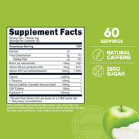 Thumbnail for Nutricost Energy Complex (Green Apple) (60 Servings) - Clean Energy Powder, 300g Dietary Supplement