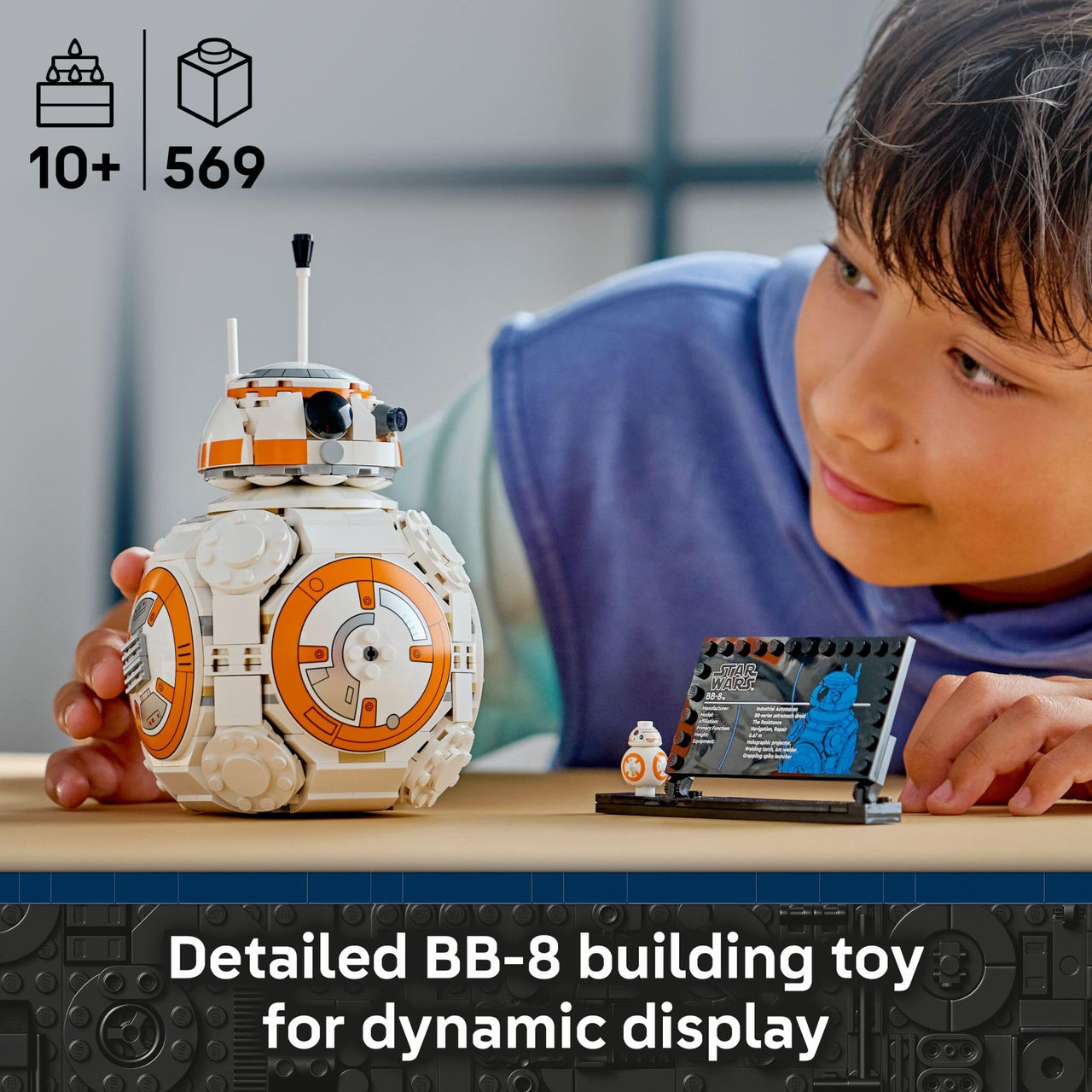 LEGO Star Wars BB-8 Astromech Droid Building Toy for Boys & Girls - Play & Display Building Kit W/Spinning Head Action & Burner Arm for Kids & Fans, Ages 10+ - Gift Idea for Birthdays - 75452