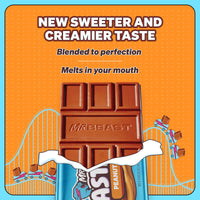 Thumbnail for MrBeast Feastables Peanut Butter Milk Chocolate Bar, Full Size, 24 Count, Creamy Peanut Butter Filled Chocolate Candy, Fairtrade Cocoa, 1.24oz Each