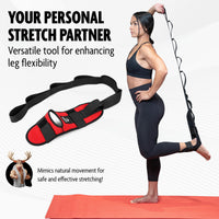 Thumbnail for Neoprene Padded Foot & Calf Stretcher for Plantar Fasciitis, Achilles, Tendonitis, Hamstring & Heel Spurs - Adjustable Leg Stretch Strap with Velcro - Stretching Strap for Leg Recovery and Flexibility