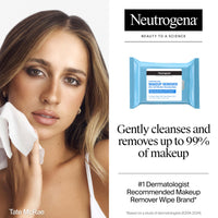 Thumbnail for Neutrogena Fragrance-Free Makeup Remover Wipes, Daily Facial Cleanser Towelettes, Gently Removes Oil & Makeup, Alcohol-Free Makeup Wipes, Twin Pack, 2 x 25 ct