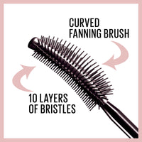 Thumbnail for Maybelline Lash Sensational Washable Mascara, Lengthening and Volumizing for a Full Fan Effect, Blackest Black, 1 Count