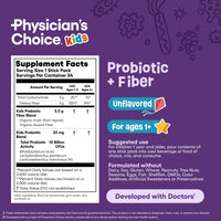 Thumbnail for Physician's Choice Kids Probiotic + Prebiotic Fiber Packets (Ages 1+) - Supports Regularity, Occasional Constipation & A Healthy Digestive System - No Allergens or Preservatives - Unflavored - 24 Pack