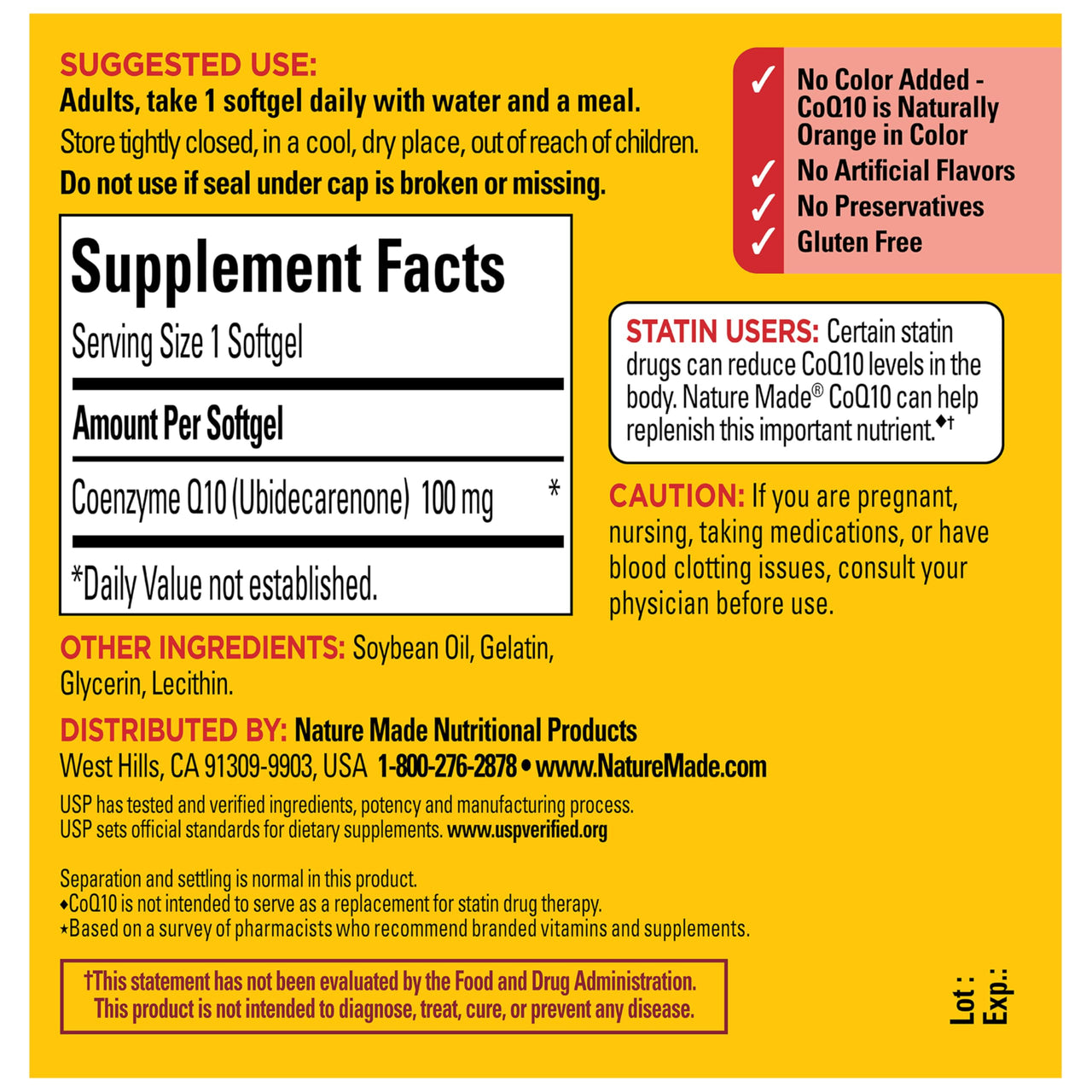 Nature Made CoQ10 100mg, 40 Liquid Softgels