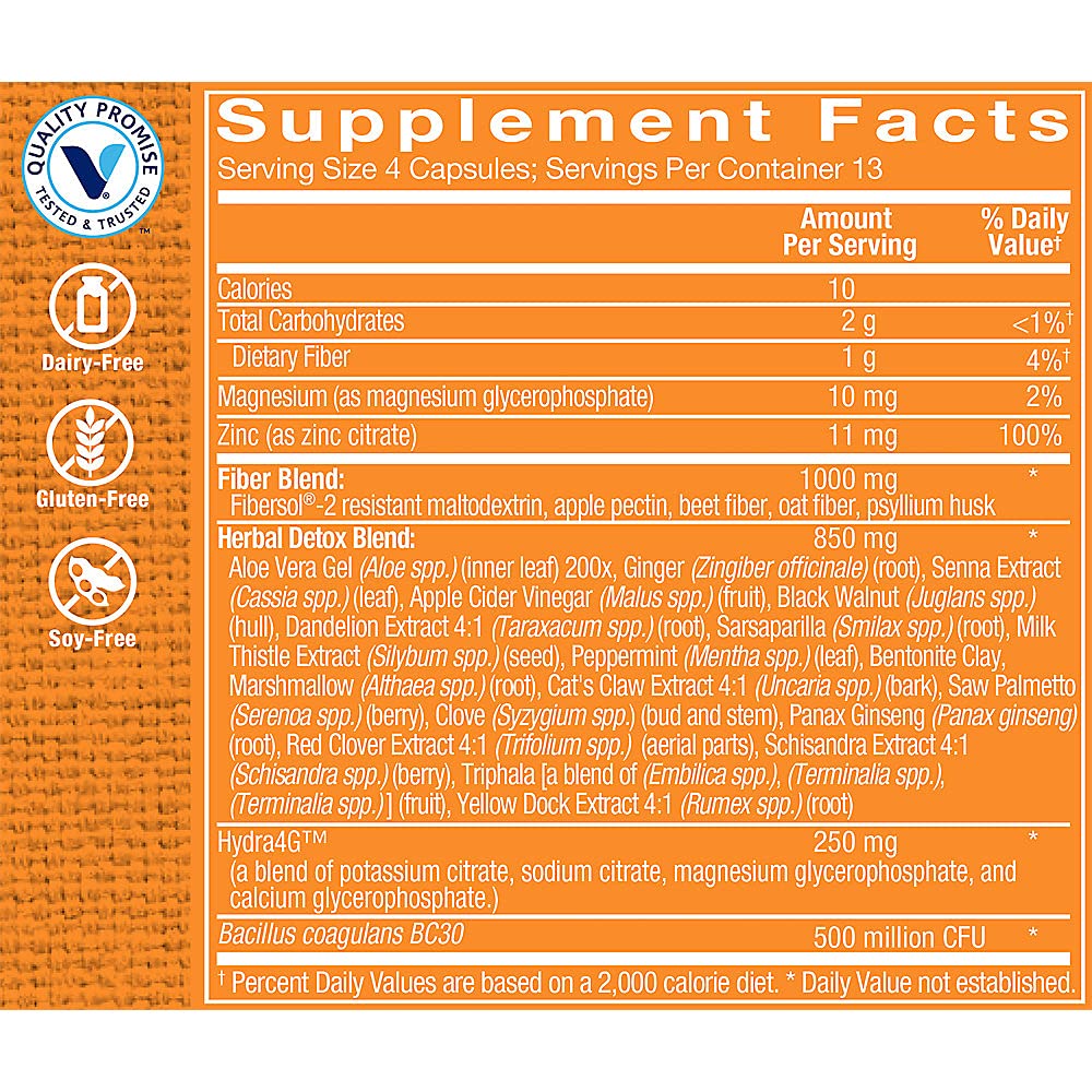 The Vitamin Shoppe Men's 7-Day Cleanse - Detox Formula | with Probiotics & Electrolytes | 52 Vegetable Capsules | Gentle Wellness