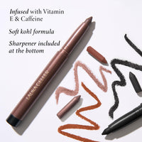 Thumbnail for LAURA GELLER NEW YORK Kajal Longwear Kohl Eyeliner Pencil with Caffeine, Smooth & Blendable Makeup, Deep Black