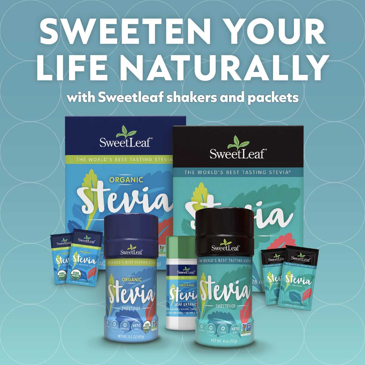 SweetLeaf Organic Stevia Powder Packets - Zero Calorie Sweetener with Stevia Leaf Extract, No Artificial Sweetener Additive, Sugar Free, Keto Friendly, Non GMO, Gluten Free - 70 Packets (Pack of 1)