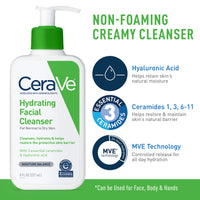 Thumbnail for CeraVe Hydrating Skin Care Set, 8oz Moisturizing Cream & 8oz Hydrating Facial Cleanser, Ceramides + Hyaluronic Acid Moisturizer and Face Wash, Accepted by National Eczema Association