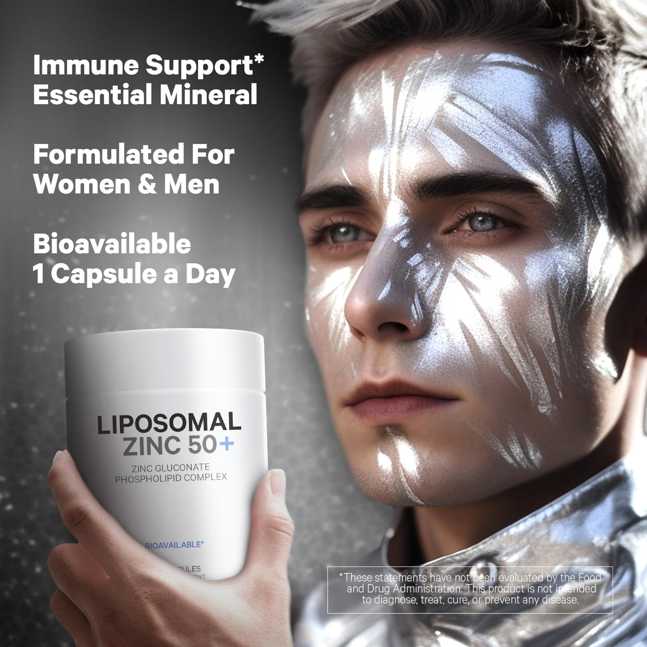 Codeage Liposomal Zinc Supplement – 3 Month Supply – One Per Day - 50 mg Zinc Gluconate Vitamin Pills - Essential Mineral Supplements Liposomal Delivery Matrix - Vegan Non-GMO - 100 Capsules