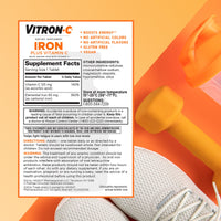 Thumbnail for Vitron-C Iron Supplement, Once Daily, High Potency Iron Plus Vitamin C, Support Red Blood Cell Production, Dye Free Tablets, 60 Count, 2 Pack