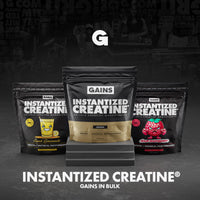 Thumbnail for Gains in Bulk Instantized Creatine Monohydrate for Women and Men, Soluble Creatine Powder, Supports Muscle Building, Strength and Performance, Bodybuilding Supplements, Unflavored, 30 Servings