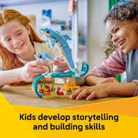 Thumbnail for LEGO Creator 3 in 1 Sea Animals: Beautiful Dolphins Building Toy for Girls, Boys, & Kids, Ages 8+ - Gift for Birthdays - Build a Dolphin, Seahorse, or Crab Animal Figure - 31385