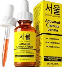 Thumbnail for SeoulCeuticals Chebula Active Serum for Face - Korean Skin Care Anti Aging Natural K Beauty Skincare With Hyaluronic Acid + Spotted Orchid for Healthy, Youthful Glowing Skin 1oz