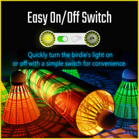Thumbnail for EAGLES LED Badminton Shuttlecocks - 5 Pack Lighting Birdies, Nylon Glow in The Dark Birdie Balls for Baseball Practice- Plastic Light Up Birdies for Outdoor Indoor Sports Activities