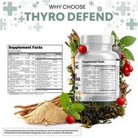 Thumbnail for Clean Nutra Selenium 300mcg Iodine 500mcg Thyroid Support for Women & Men | L Tyrosine 500mg Ashwagandha Supplement Bladderwrack, Turmeric, Kelp, Schisandra Zinc Pills Capsule Supplements