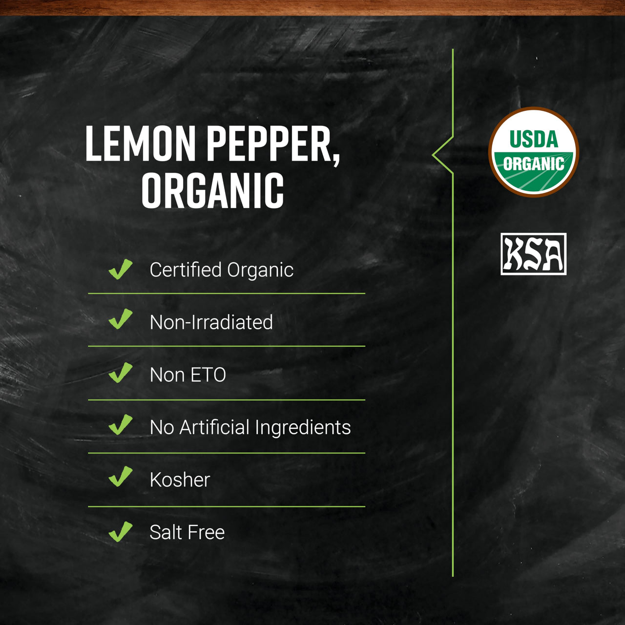 Frontier Co-op Organic Lemon Pepper, 1-pound Bulk Bag, Salt-free, Zesty and Pepper to Perk up any Dish
