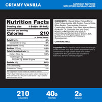 Thumbnail for Optimum Nutrition 40g Protein Shake, 40g of Protein, Naturally Flavored, Complete Protein Drink, Creamy Vanilla, 14 Fl Oz, 1 Count
