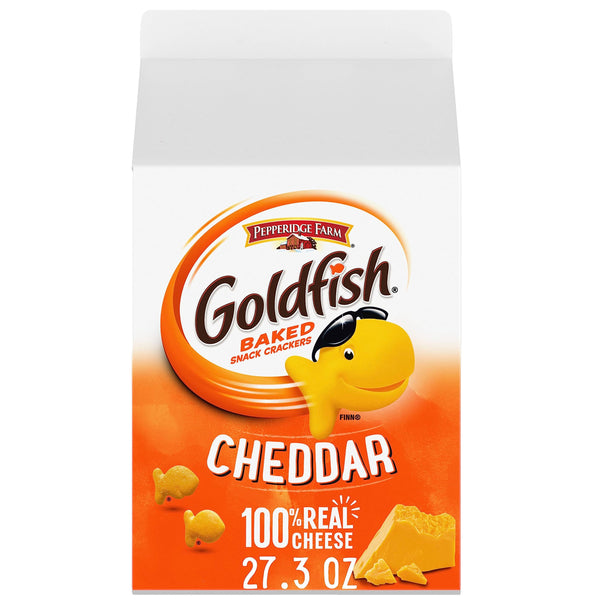 Goldfish Cheddar Cheese Crackers, 27.3 Oz Carton