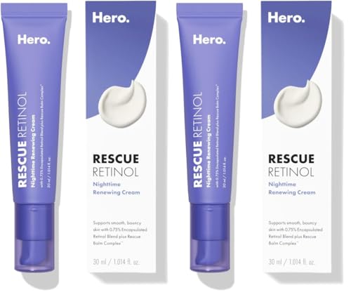 Image 2 of 1 Fl Oz (Pack of 2) for the product HERO COSMETICS Rescue Retinol Nighttime Renewing Retinol Cream, 1 Fl Oz