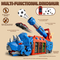 Thumbnail for STBEIMEIMY Triceratops Dinosaur Truck, Foldable Storage & Shooting with 10 Cars Foldable Storage Holds 10 Cars & 12 Soft Balls, Sturdy Non-Toxic Build, Indoor & Outdoor Play
