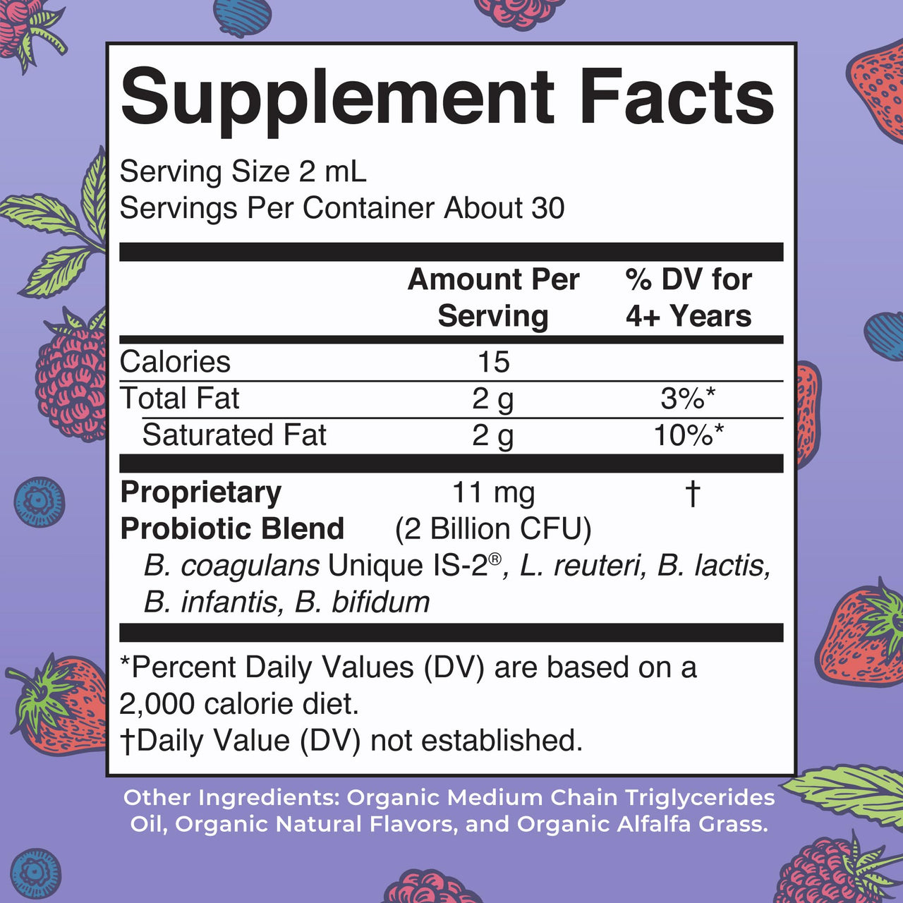 MARYRUTH'S Organics Kids Very Berry Liquid Probiotic, 2 FZ