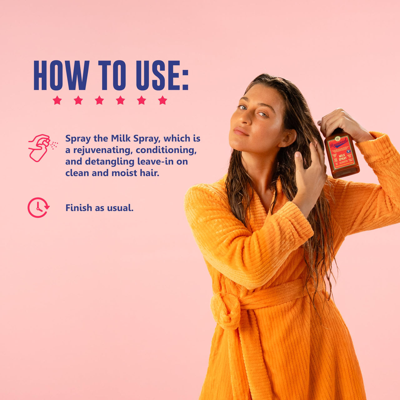 Lola From Rio – Rapunzel Milk Spray for Women – Hydrating Leave-In Conditioner & Detangler – Lightweight Moisturizing Hair Treatment for Dry, Damaged Hair – 8.45 fl oz