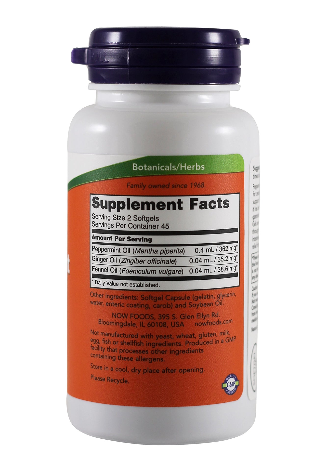 Now Foods Peppermint Gels - 90 softgels (Pack of 3)