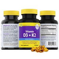 Thumbnail for InnovixLabs Vitamin D3 K2-5000 IU Vitamin D3 Plus 600 mcg Vitamin K2 MK4 and MK7 for Max Calcium Absorption, Supports Bone, Immune, Heart Health, 3rd Party Tested, Gluten Free, 60 Softgels