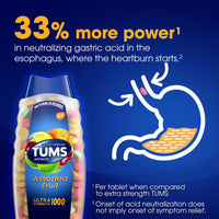 Thumbnail for TUMS Ultra Strength Antacid Tablets for Chewable Heartburn Relief and Acid Indigestion Relief, Assorted Fruit - 72 Count