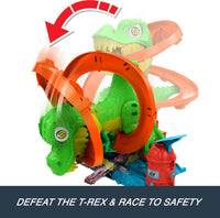 Thumbnail for Hot Wheels City T-Rex Blaze Battle & 1:64 Scale Die-Cast Toy Car