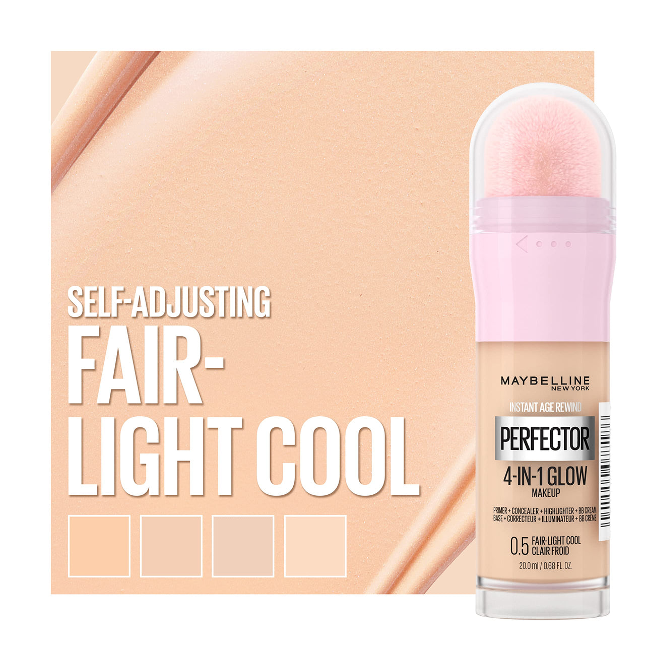 Maybelline New York Instant Age Rewind Instant Perfector 4-In-1 Glow Makeup, Light