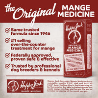 Thumbnail for HAPPY JACK Mange Medicine & Treatment for Dogs & Horses - Brings Soothing Itch Relief to Severe Mange, Fungi, Allergies, Eczema & Most Dog Skin Irritation (8 oz)