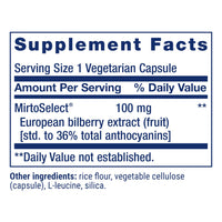 Thumbnail for Life Extension Standardized European Bilberry Extract, 100 mg, MirtoSelect® Vaccinium myrtillus, Eye Health, Circulation, Lubrication, Gluten-Free, Non-GMO, Vegetarian, 90 Capsules