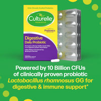 Thumbnail for Culturelle Daily Probiotic Capsules For Men & Women, Most Clinically Studied Probiotic Strain, Digestive & Gut Health, Supports Occasional Diarrhea, Gas & Bloating, 1 Month Supply, 30 CT