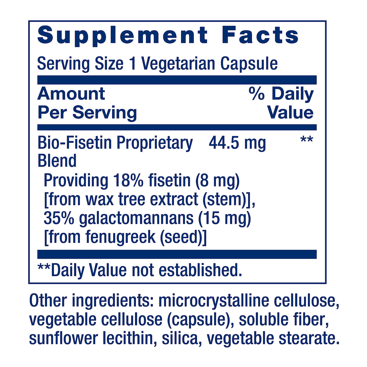 Life Extension Bio-Fisetin, Fisetin, galactomannans from Fenugreek Seed, Cellular Health, Cognitive Health, Longevity, Gluten-Free, Vegetarian, Non-GMO, 30 Vegetarian Capsules