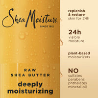 Thumbnail for SheaMoisture Raw Shea Butter Body Wash Moisturize and Restore Deeply Moisturizing body wash for 24H Visible Moisture for Healthy, Glowing Skin 18 oz