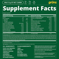 Thumbnail for Gruns Adult Super Greens Multivitamin Gummies, Superfood Gummy Vitamins for Women and Men with Spirulina, Chlorella, Adaptogens & Prebiotic Fiber for Digestive Health (28 Count)