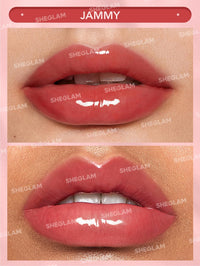 Thumbnail for SHEGLAM Glaze Daze Lip Gloss Shiny Tinted Lip Gloss High Gloss Finish Plumping Lip Care Nourishing Not Easy to Fade Liquid Lip Cosmetics-Jammy