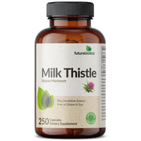 Thumbnail for Futurebiotics Milk Thistle Silymarin Marianum & Dandelion Extract Liver Health Support, Antioxidant Support, Detox, 250 Capsules